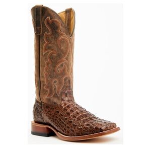 Horse Power Nile Crocodile Print Western Boots Square Toe Size 12D